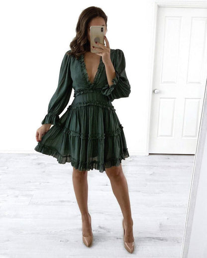 Floral puff sleeve dress
