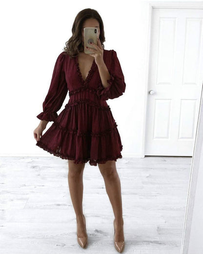 Floral puff sleeve dress