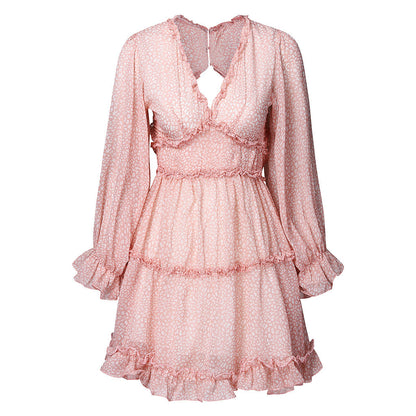Floral puff sleeve dress