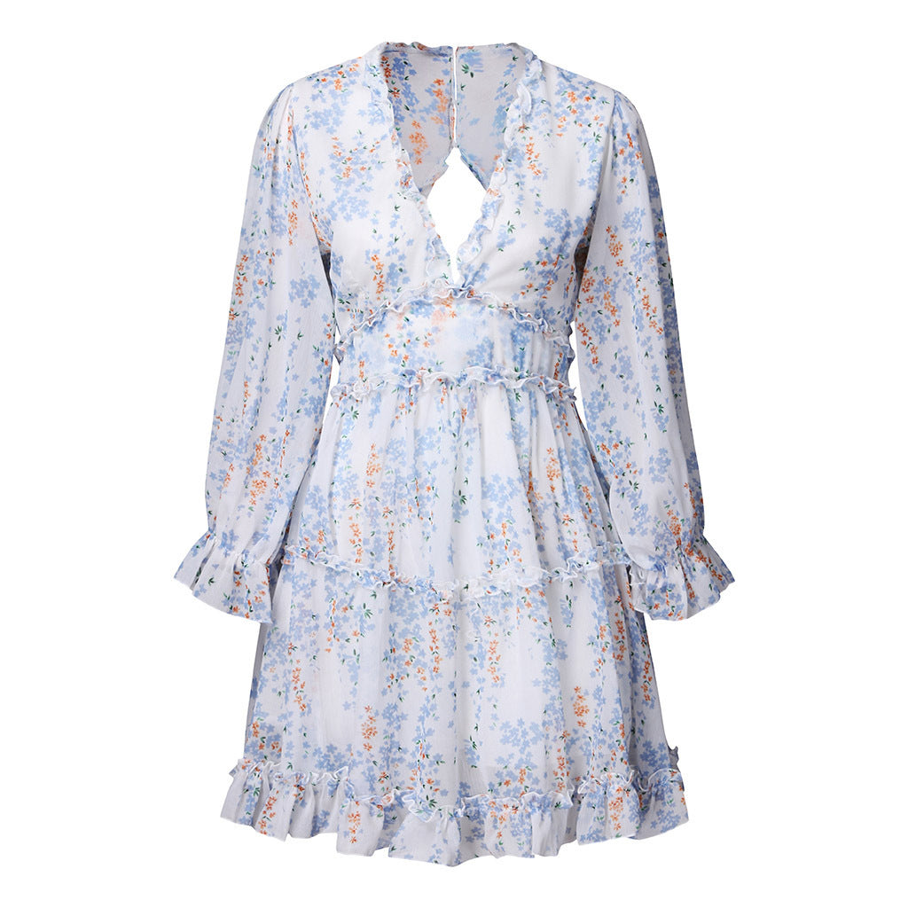 Floral puff sleeve dress