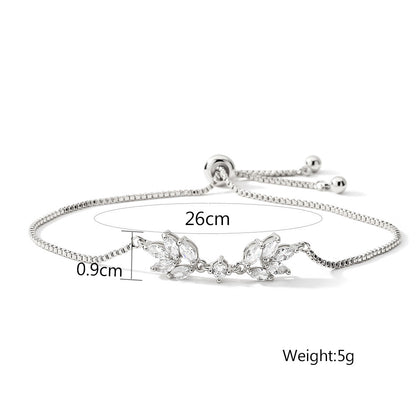 Special-interest Design Personalized Creative Zipper Open Adjustable Zircon Bracelet